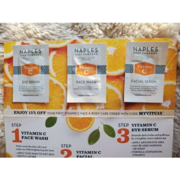 Naples Soap Company Face Wash, Eye Serum, & Facial Serum Vitamin C Sampl… - Picture 5 of 6